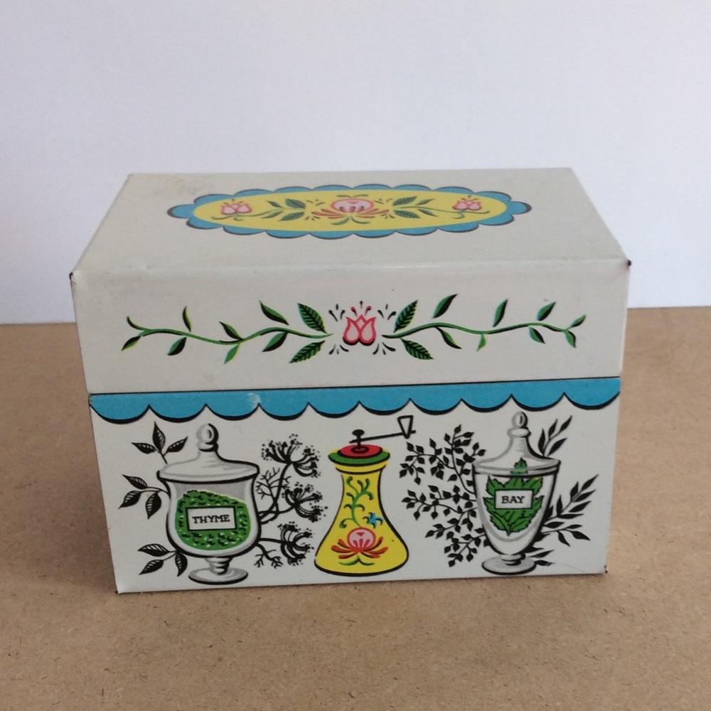 J. Chein and Co. vintage metal recipe box